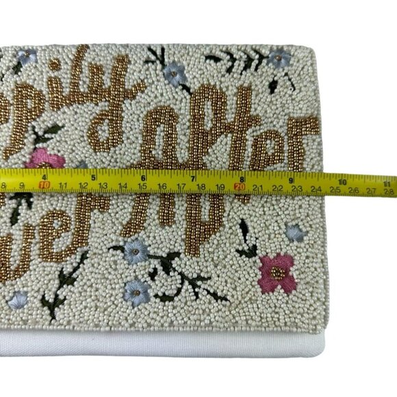 Happily Ever After Beaded Clutch Crossbody Purse Bridal Shower Wedding Gift NWT - Picture 10 of 10